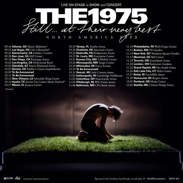 The 1975 Book Still at Their Very Best North American Tour