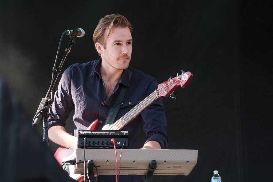 Brendan Berg immersed in a live performance