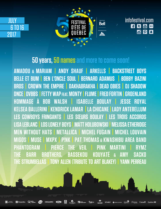 Festival d'Été de Quebec 2017 Gets Metallica, Kendrick Lamar, Muse