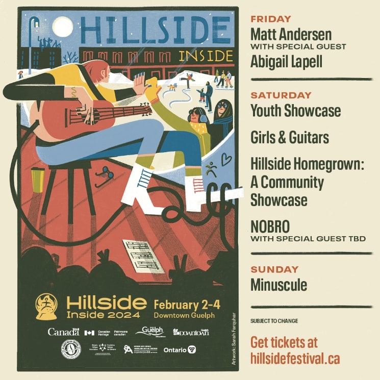 Guelph's Hillside Inside Gets NOBRO, Matt Andersen, Abigail Lapell for