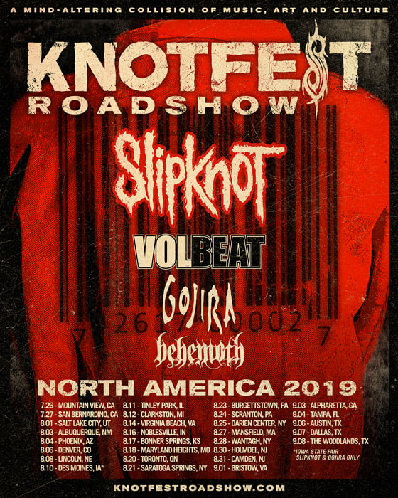 slipknot volbeat tour