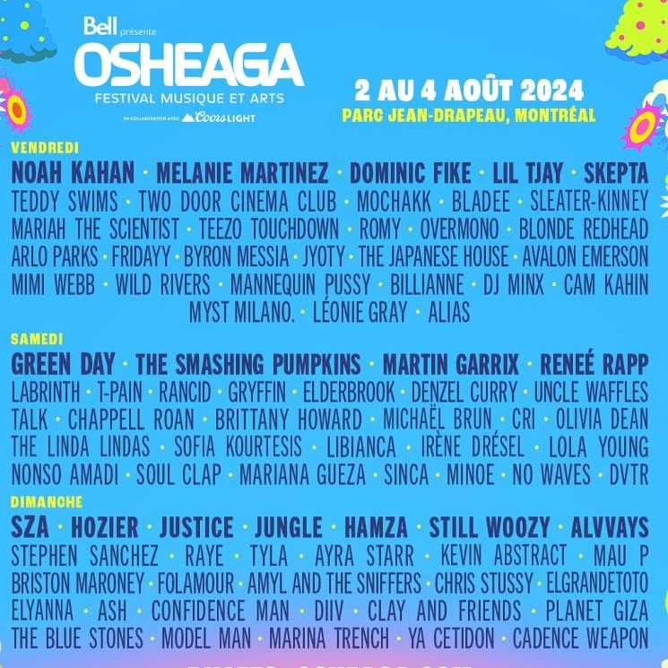 OSHEAGA 2025 | August 1 to August 3, 2025