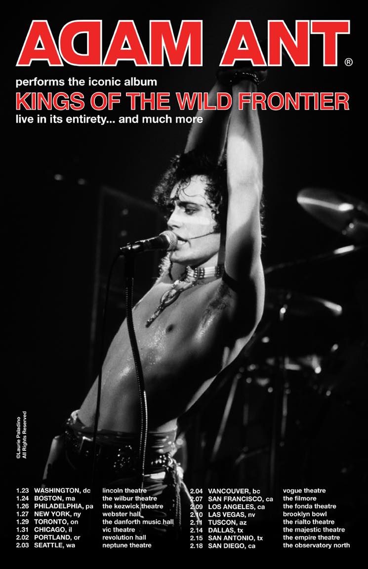 Adam Ant Announces 'Kings of the Wild Frontier' Tour │ Exclaim!