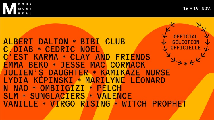 M for Montreal to Welcome OMBIIGIZI, Bibi Club, Cedric Noel and More ...