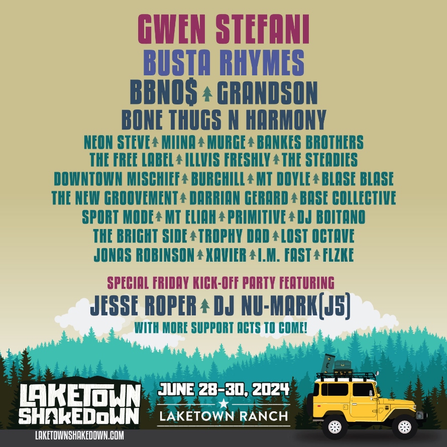 Laketown Shakedown Gwen Stefani, Busta Rhymes, bbno for 2024