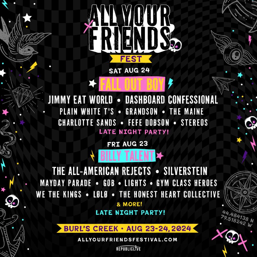 Fall Out Boy, Billy Talent to Headline Inaugural All Your Friends Fest at Ontario's Burl's Creek
