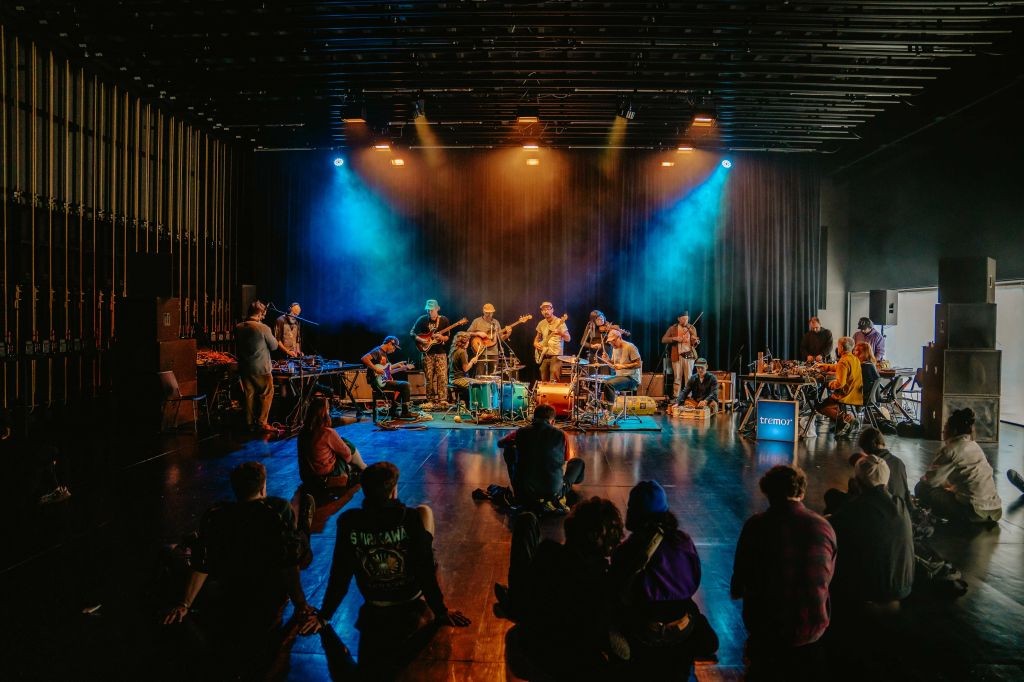 Azorean Modular Orchestra and Water Damage performing at Arquipélago Arts Centre. Photo: @andresaudade